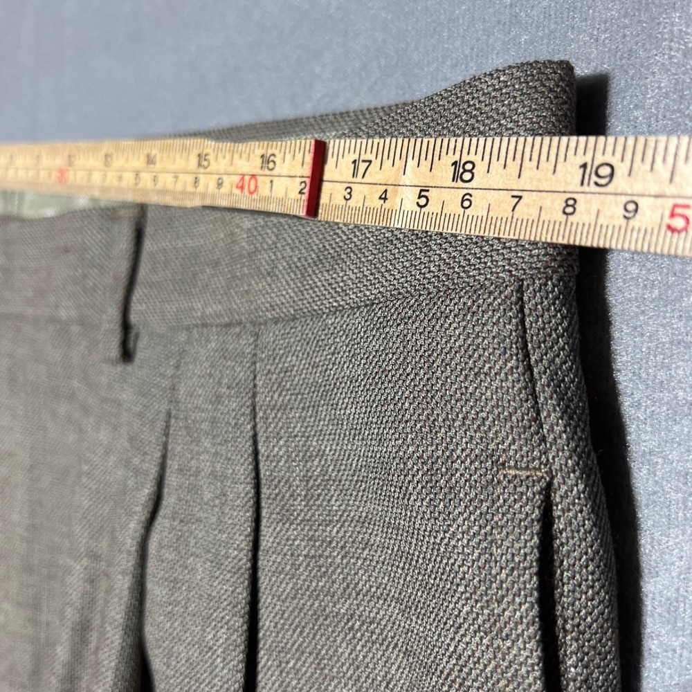Roberto Villini Collezione Mens 37x29 Brown Wool Pleated Dress Pants Tunisia - Picture 4 of 8